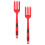 8Pcs Heat-Resistant Silicone Forks Red Multi-Function Cooking Utensils 8