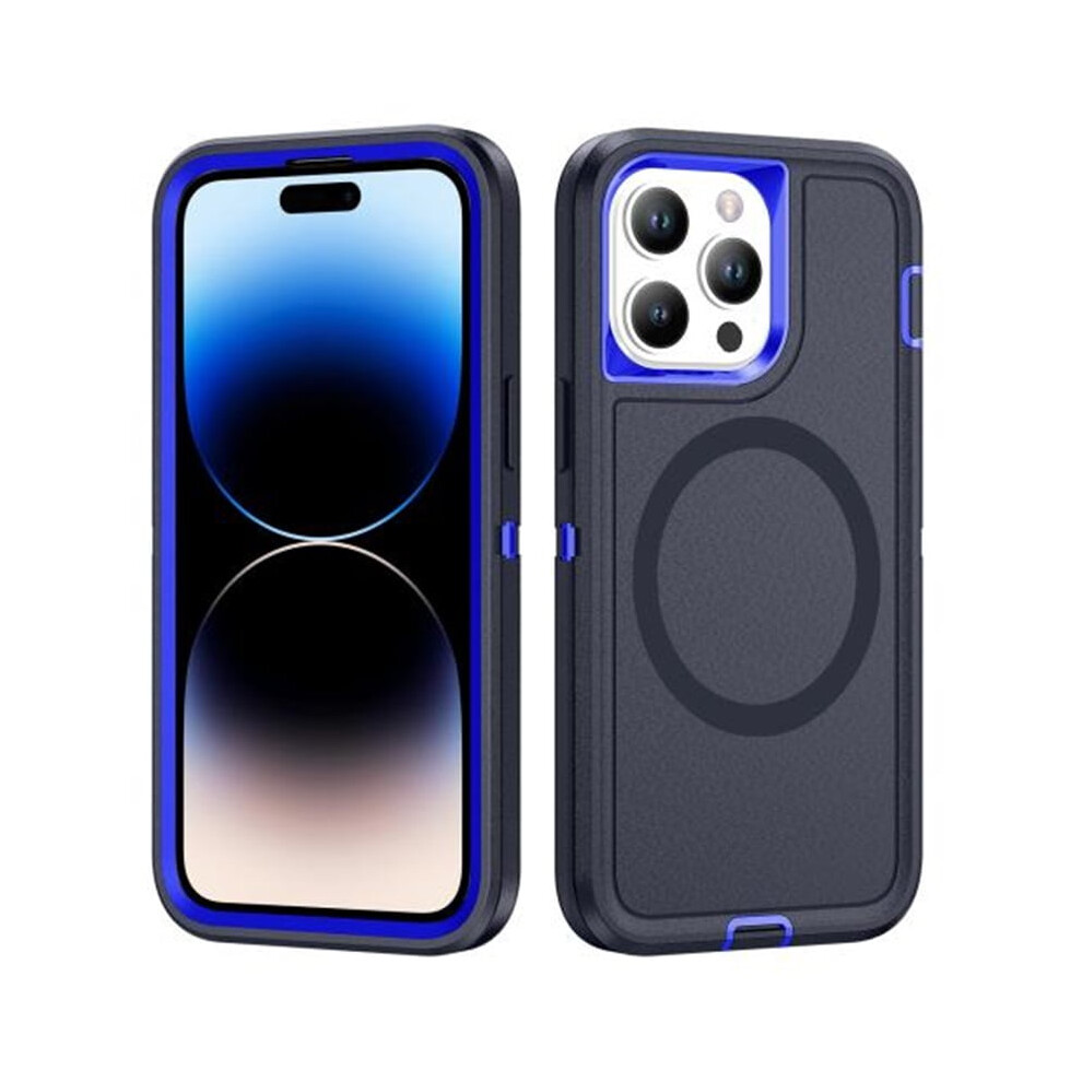 For Compatible With Iphone 14 Pro Max Life Waterproof Rugged Magsafe Magnetic Phone Case,,For Compatible With Iphone 14 Pro Max Blue 9327961803015