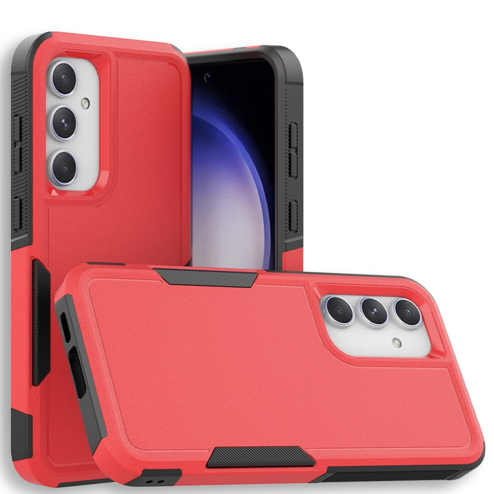 Defender Case For Compatible With Samsung Galaxy S23 Fe 5G – Heavy Duty, Dustproof, Shockproof, Non-Slip Rugged Cover, Red 9327961801868