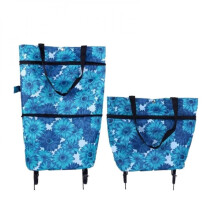 "Portable Folding Shopping Cart with Wheels - Lightweight, Versatile Tote Bag for Groceries, Easy to Carry and Push - Ideal for Home Use"