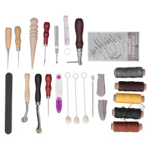 Set completo di attrezzi per la lavorazione della pelle per principianti e utenti esperti, kit di avviamento per la lavorazione della pelle con