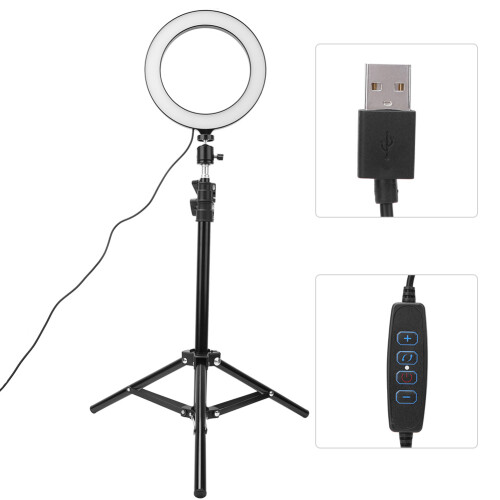 Dimmbares LED-Ringlicht 20cm