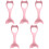 5Pcs Reusable Pink Silicone Eye Makeup Tools Eyeliner & Eyelash Aids 2