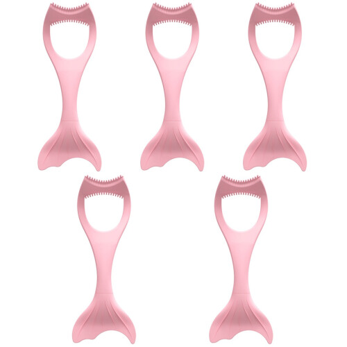 5Pcs Reusable Pink Silicone Eye Makeup Tools Eyeliner & Eyelash Aids 1