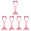 5Pcs Reusable Pink Silicone Eye Makeup Tools Eyeliner & Eyelash Aids 4