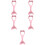 5Pcs Reusable Pink Silicone Eye Makeup Tools Eyeliner & Eyelash Aids 6