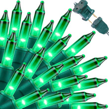 Super-Bright 150-Count Mini Frosted String Lights, 31.9ft Green Wire Green 120V UL Certified for Outdoor Xmas Tree Garden Holiday Party Wedding Decor