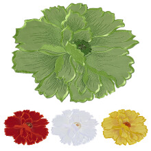 Placemat met goede warmte-isolatie, antislip, wasbaar, geborduurd met bloemen en kant, voor de keuken en eettafel.