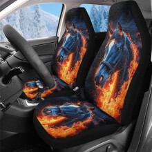 Housses de siège avant uniquement, faciles à installer, motif cheval de feu, accessoires pour voitures, camions, fourgonnettes et SUV, lot de 2
