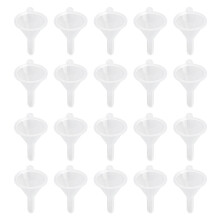 Small Funnel for Spices, Mini Funnel Designed for Kitchen and Lab Use, Clear Plastic Powder Funnel with Keychain Handle, Ideal for Essential Oils Lab