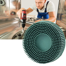 Green 3 Inch Bristle Disc Emery Rubber for Deburring and Surface Finishing