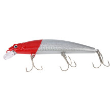 Anglers' Choice: Fishing Lure With Scale Pattern And Bright Red + Silver Coating For Enhanced Visibility