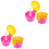4Pièces Couvercles En Silicone Pour Bouteilles Rose Enfants 4