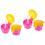 4Pièces Couvercles En Silicone Pour Bouteilles Rose Enfants 5