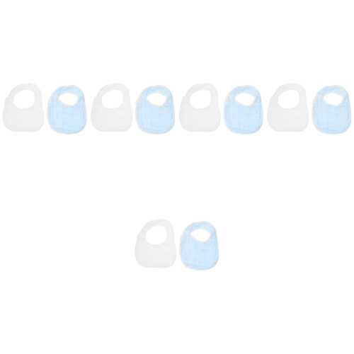 10Pièces Bavoirs Bébé 0-6 Boutons Coton Bébé 2