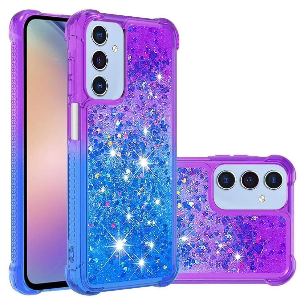 Glitter Liquid Clear Shockproof Tpu Case For Samsung Galaxy A15 5G Â Gradient Purple 9327961803992