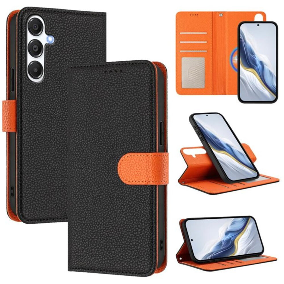 Rfid-Blocking Magnetic Flip Wallet Case With Wrist Strap 9066521629282