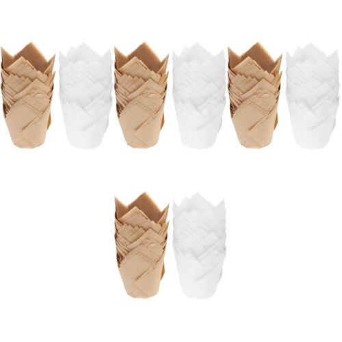 400Pcs Decorative Cake Liners Oil-Proof Baking Cups for Weddings 1