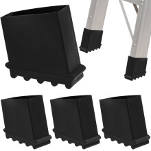 4Pcs Non Skid Ladder Feet in Black Rubber for Non-slip and Safety
