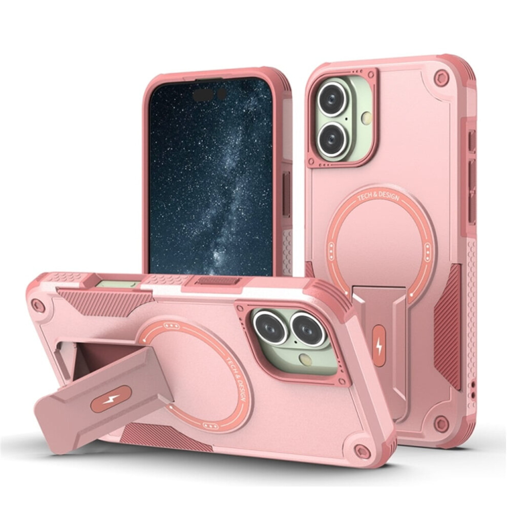 Iphone 16 Plus 6.7" Case Â Magsafe Compatible, Military-Grade Shockproof Tpu With Built-In Invisible Stand Pink 9353595714540