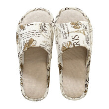 Men Women Home Slippers Shoes Anti-slip Soft Sole Slippers Indoor Floor Cotton Linen Open Toe Home Sandals