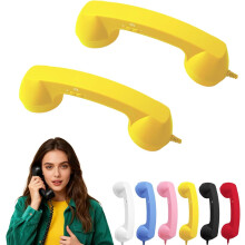 Słuchawka telefoniczna typu C Retro, kompatybilna z iPhone'em i Androidem, retro/przewodowa z mikrofonem, odbiornik do wideokonferencji mobilnych