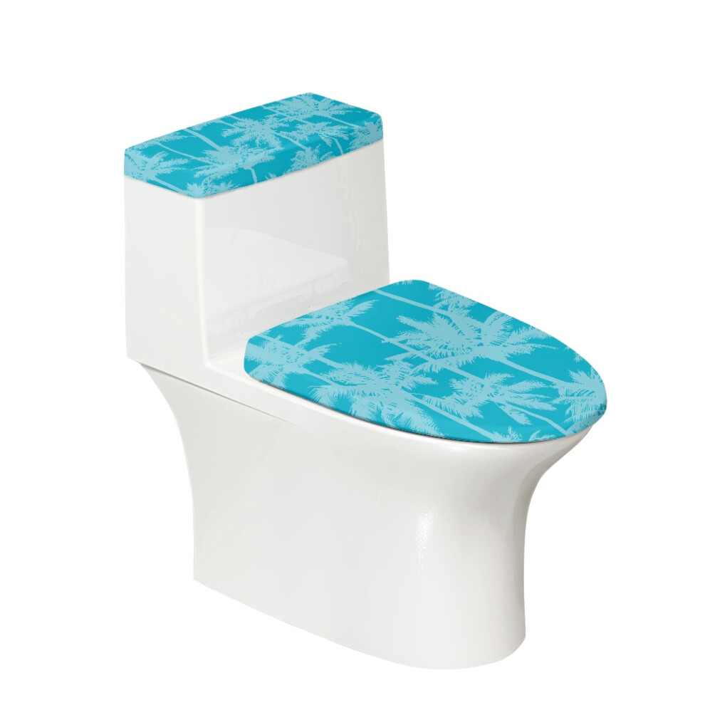 Toilet Lid Cover Polyester Elastic Bottom 2 Pack 9066521630226