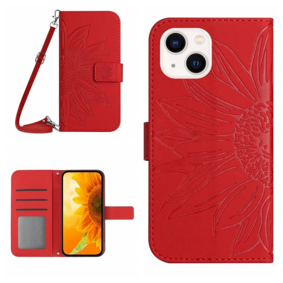Pu Leather Flip Wallet Case With Sunflower Embossing For 975221367662