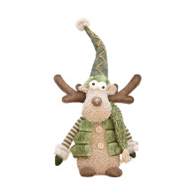 Adorno navideño de peluche hecho a mano para renos, figura de alce sueco para el hogar, decoración navideña y de fiestas de invierno.