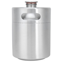 Craft Beer Container, Stainless Steel Growler Maintains Carbonation Pressure For Homebrew Storage Solution, Portable Mini Keg With Easy-To-Open Top