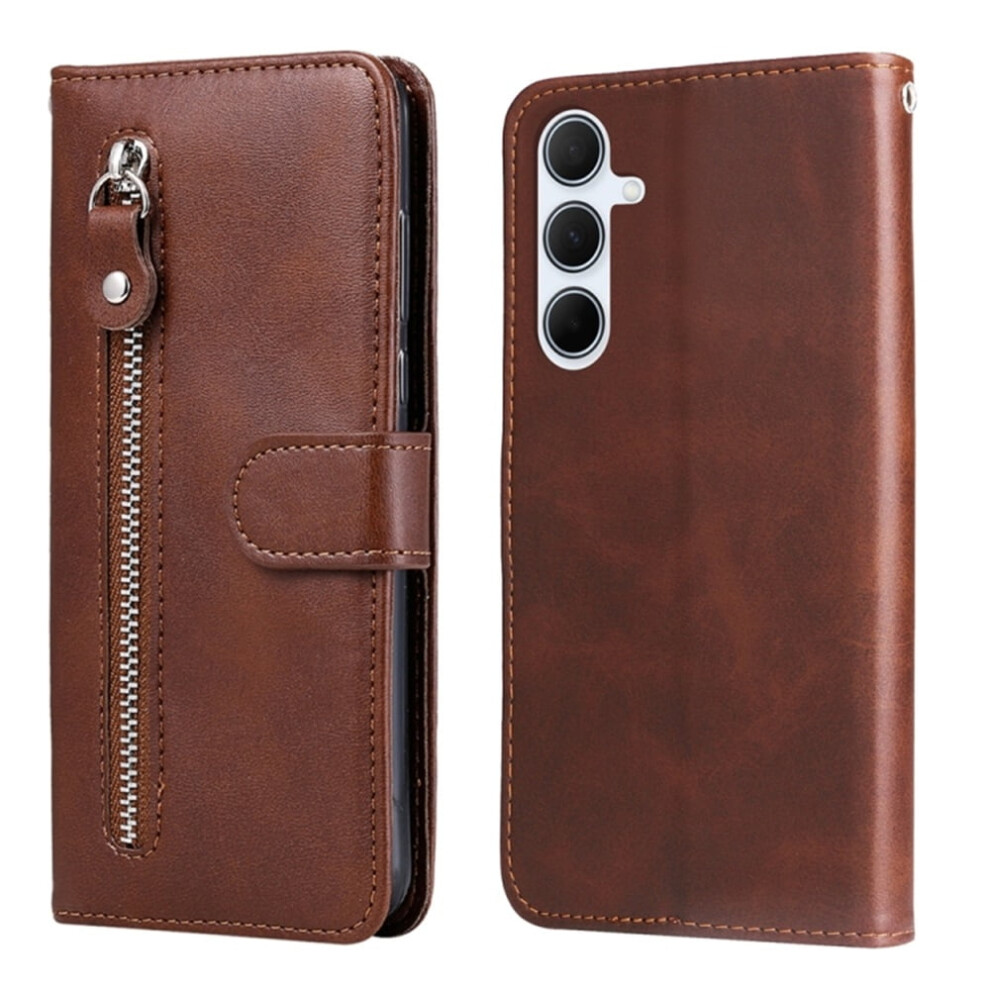 Wallet Case For Samsung Galaxy A36 5G / A56 5G (6.7"), Leather With Multi-Card Slots & Zipper Pocket, Compatible With Galaxy A36/A56 (5G) Brown 9193271155911