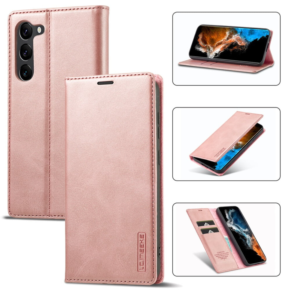 Leather Flip Wallet Case For Samsung Galaxy S24 5G Rose Gold 975221368102