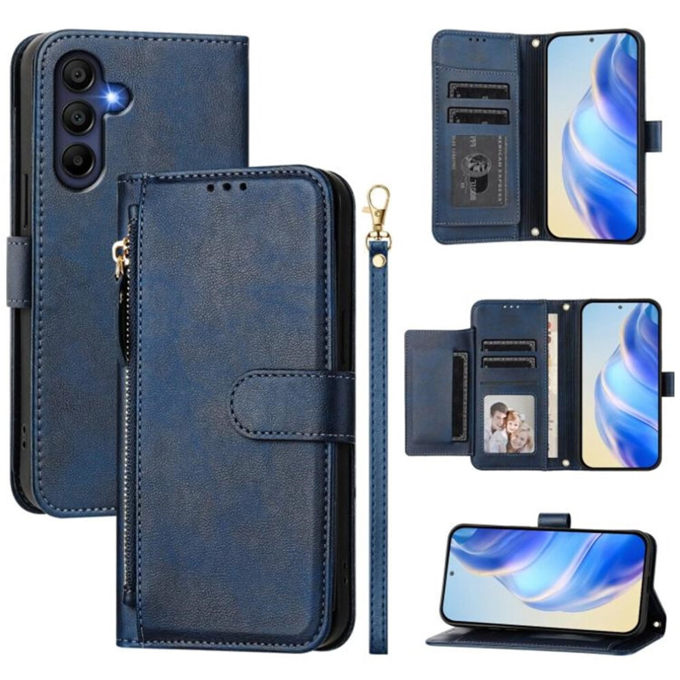Samsung Galaxy A17/A26 6.7-Inch Wallet Case Leather Blue 975221368263