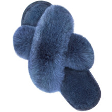 Pantuflas de mujer con tiras cruzadas, suaves y cálidas, ideales para estar en casa, con puntera abierta, sin cordones, transpirables, color blanco