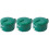 3Pièces Bols À Isolés Acier Vert Couvercle 3
