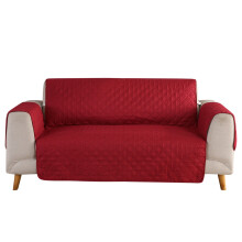 Sofa Slipcover Furniture Protector, Microfiber Fabric with Waterproof Barrier, Non Slip Elastic Straps, Removable and Crease-Resistant, Big Pocket