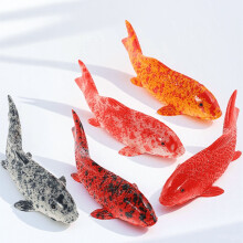 Conjunto de 5 figuras realistas de peixes flutuantes em resina para decoração de aquário, casa e terrário.