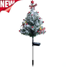 Décoration solaire extérieure pour sapin de Noël, guirlande lumineuse étanche à planter dans le jardin pour allée, terrasse, cour, porche,