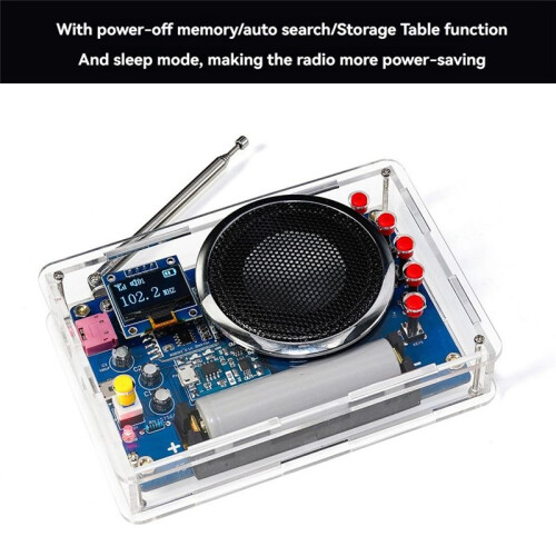 FM Radio DIY Electronic Kit with OLED Display Electronic Welding Practice Assembly Production Kit DIY Assembly Kit 1