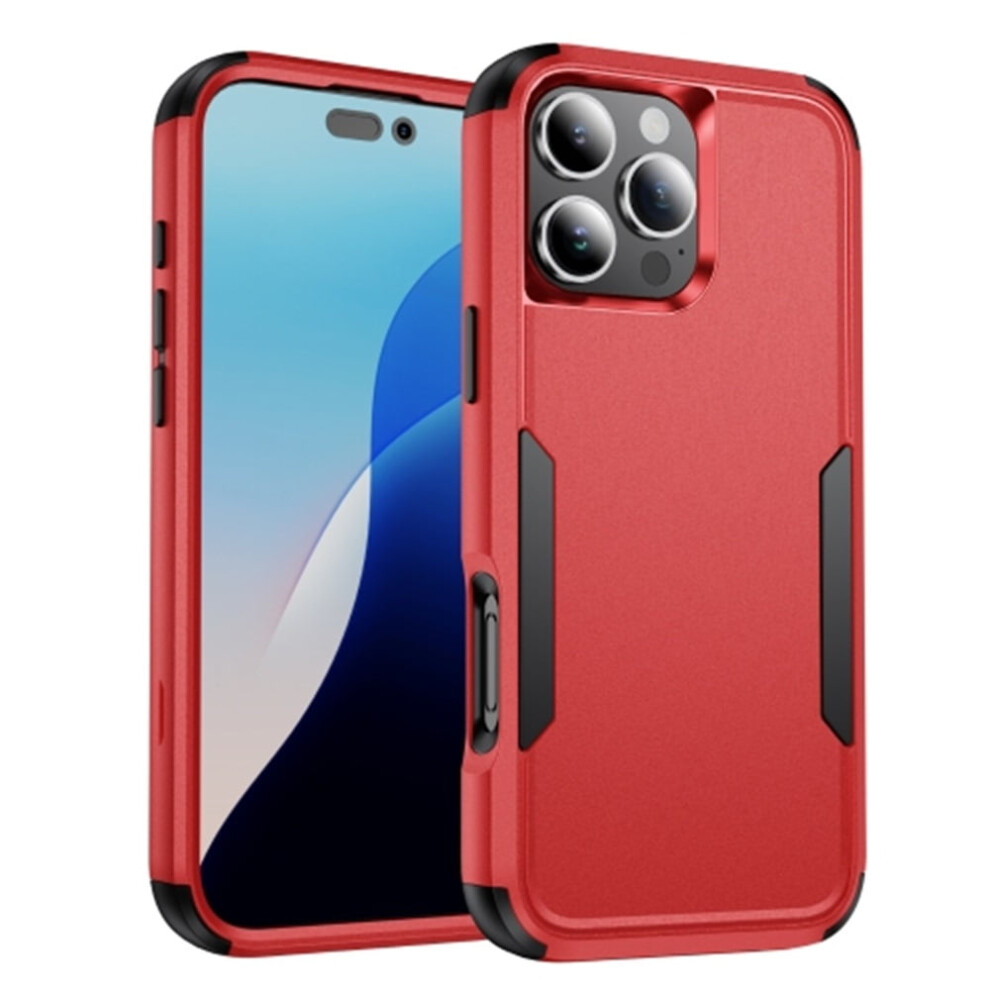 Heavy Duty 3-Layer Shockproof Bumper Case For Iphone 16 Pro Max 6.9-Inch Â Dropproof & Full Rubber Armor Protection Red 9353595712010