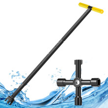 Rustproof Water Meter Key – Adjustable Length, Effort-Saving Wrench for Water Shut-Off Valves, Compatible with Standard Water Meters