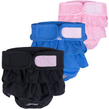 Dog Diapers Female Puppy Diapers for Female, Highly Absorbent Dog Heat Panties Reusable Washable Female Dog Diapers (Pack of 3)
