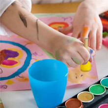 60 PCS Round Sponges Brush Set Kids Painting Tools - Sponge Painting Set DIY Painting Tools in 4 Sizes for Kids