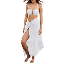 3 Piece Swimsuits for Women String Triangle Bikini Sets Thong Bathing Suits Swimwear with Mesh Beach Cover Up