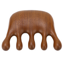 Natural Handmade Wide Tooth Comb, Water Drop Design Sandalwood Head Scratcher for Multi Purpose Massage, Portable Design, Eco-Friendly, Promote