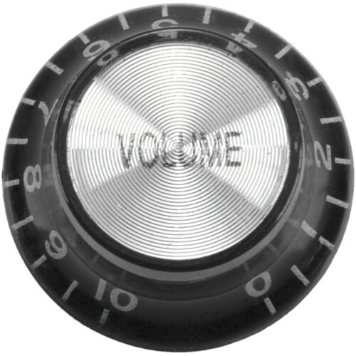 Guitar Knobs 10 Volumes and 10 Tones Silver Top Hat Bell 2