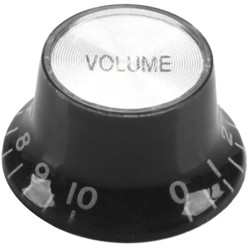 Guitar Knobs 10 Volumes and 10 Tones Silver Top Hat Bell