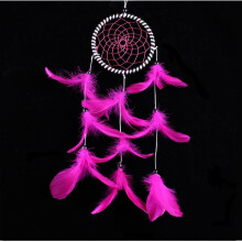 Adorno de plumas para la buena suerte, atrapasueños artesanal con diseño estético, símbolo de dulces sueños y decoración de habitaciones.