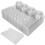 Multi Grid Design Tattoo Pigment Organizer, Prevent Needle From Rolling Plastic Needle Pigment Tray With Stackable Interlocking Lids Efficient Space 7