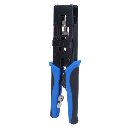 Adjustable Compression Tool, Multifunctional Compression Connector with Compression Tool Kit for RG58 59 62 6 3C4C5C, Cable Crimper and Coaxial 1